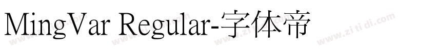 MingVar Regular字体转换